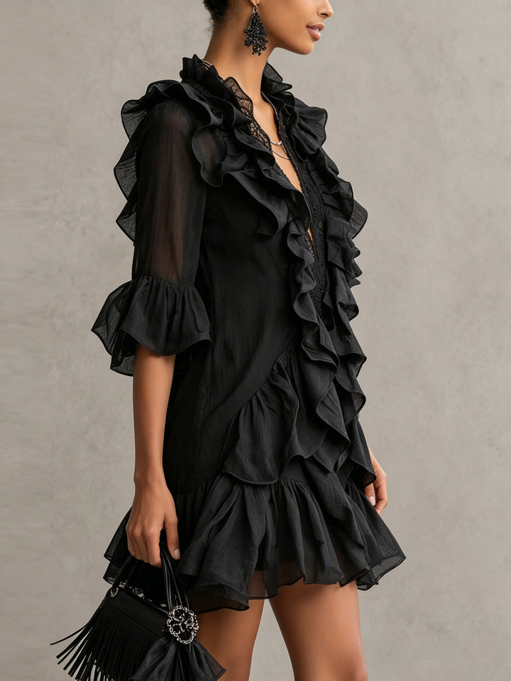 Mini-Robe Anaïs — mousseline à volants