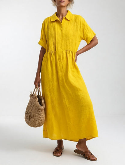 Lysandra™ - Flowy summer shirt dress