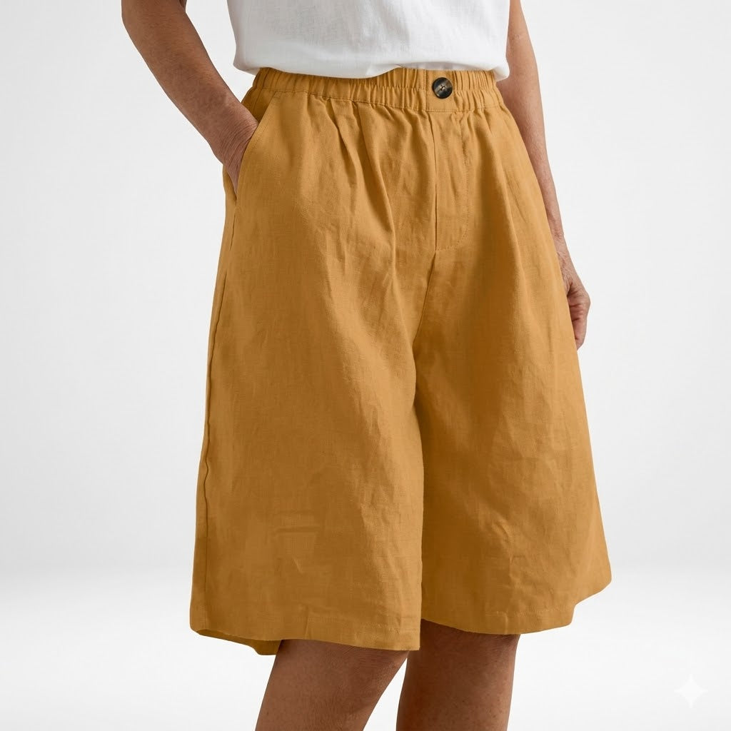 Wandeline™ — Elastic-waist shorts, large size, natural summer comfort