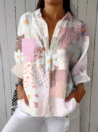 Judith – Pastel Patchwork Blouse