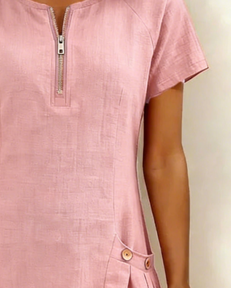 Van Elst Mode® | Cotton dress with zipper