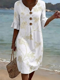 Women's casual dress with floral print