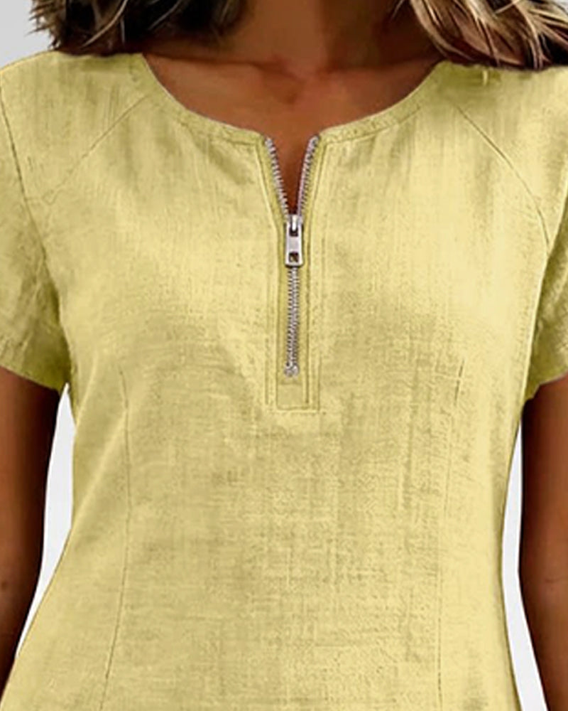 Van Elst Mode® | Cotton dress with zipper