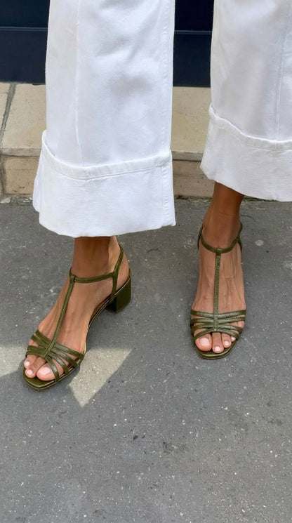 Allegra | Golden Sandals, Everyday Elegance