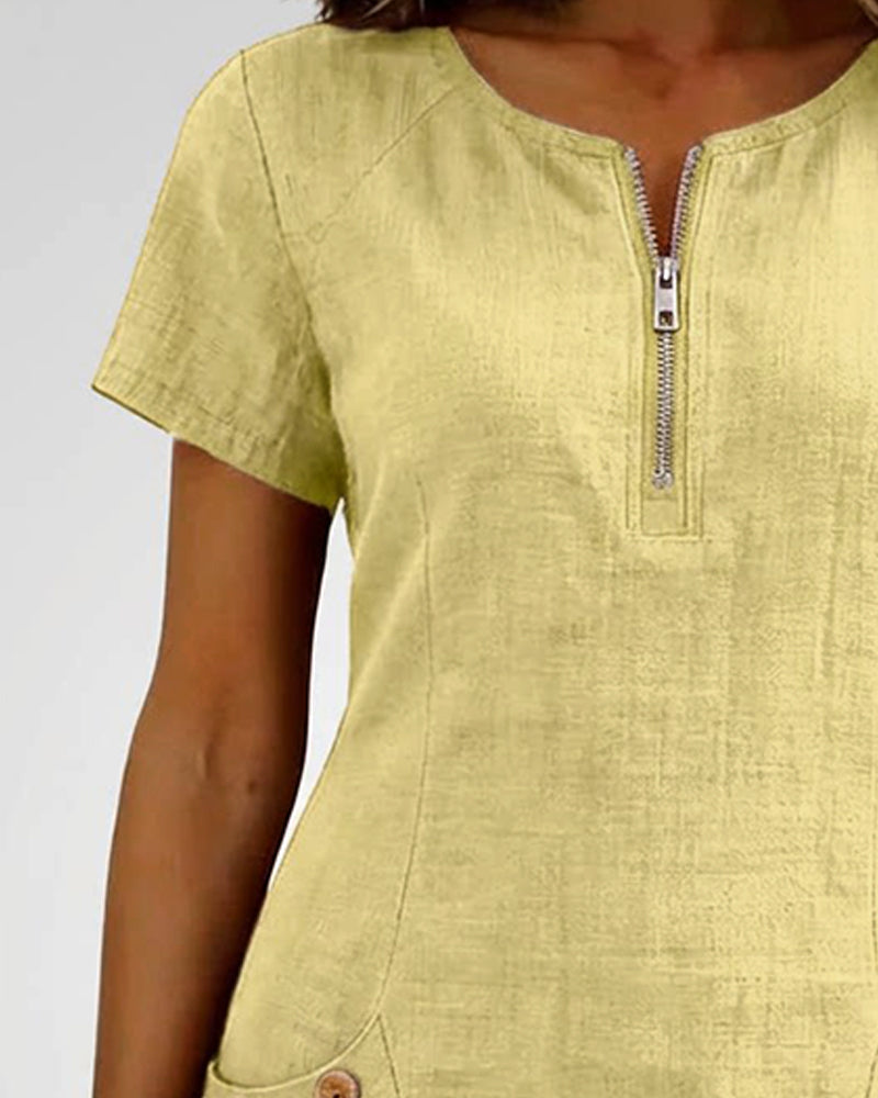 Van Elst Mode® | Cotton dress with zipper