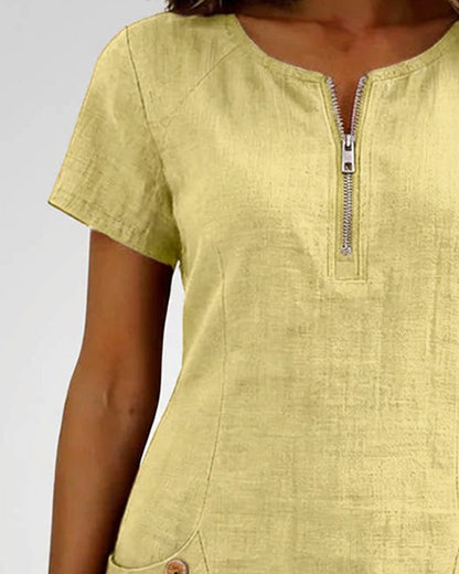 Van Elst Mode® | Cotton dress with zipper
