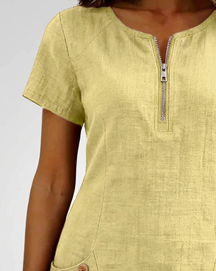 Van Elst Mode® | Cotton dress with zipper