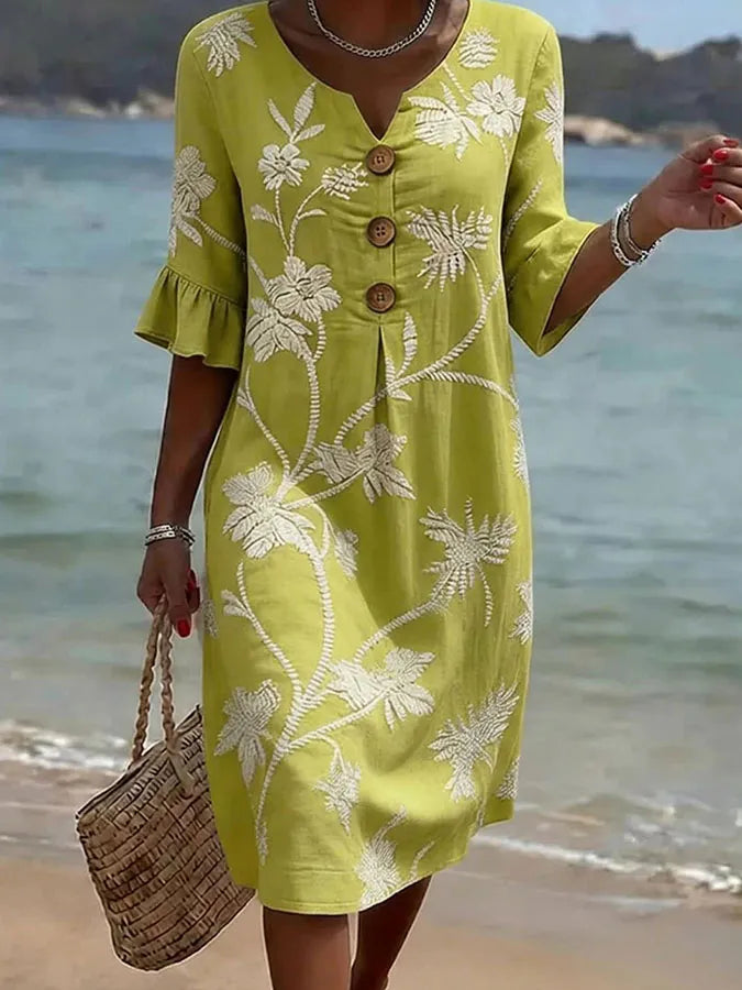 Women's casual dress with floral print