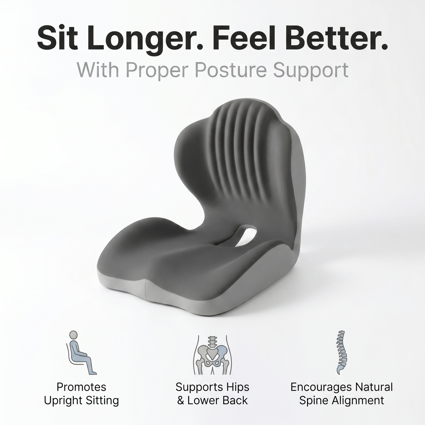 Ergonomic Back Support Seat Cushion
