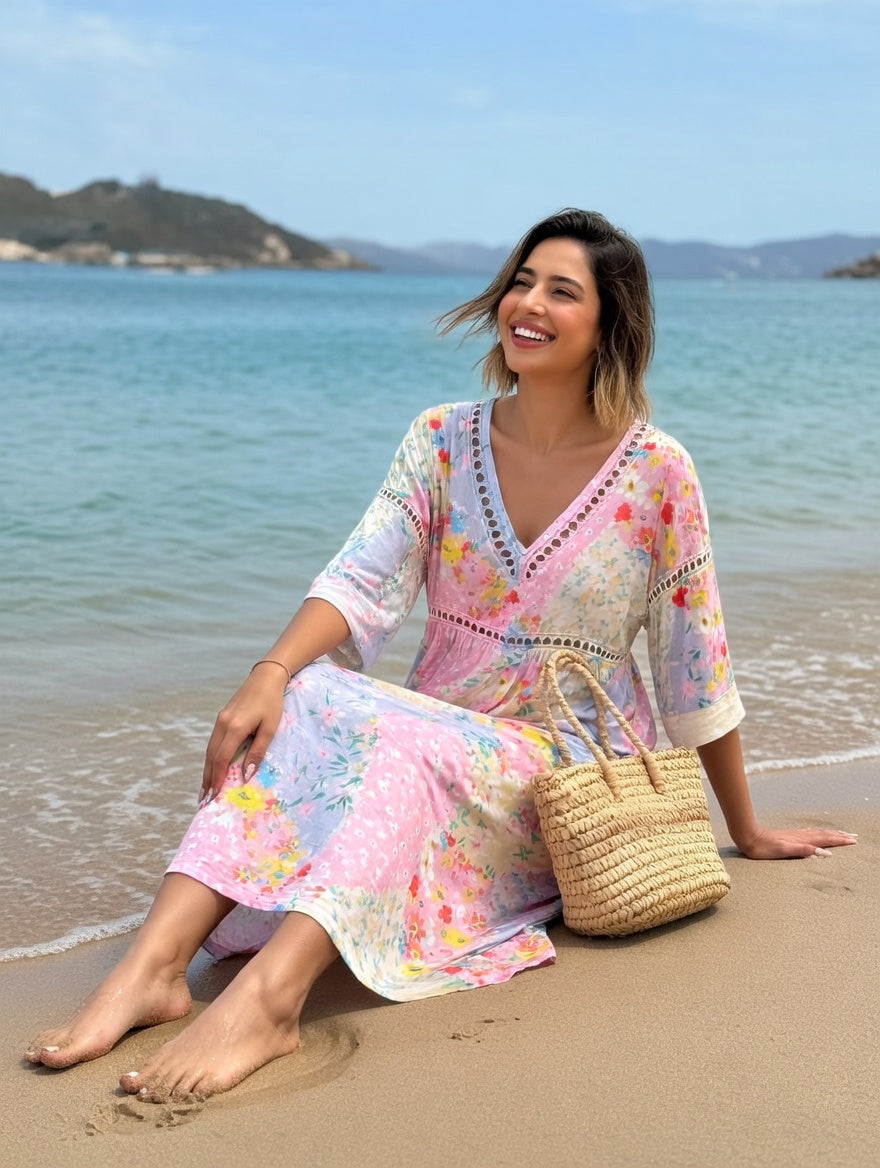 Lysiane™ — Flowy floral dress with summery charm