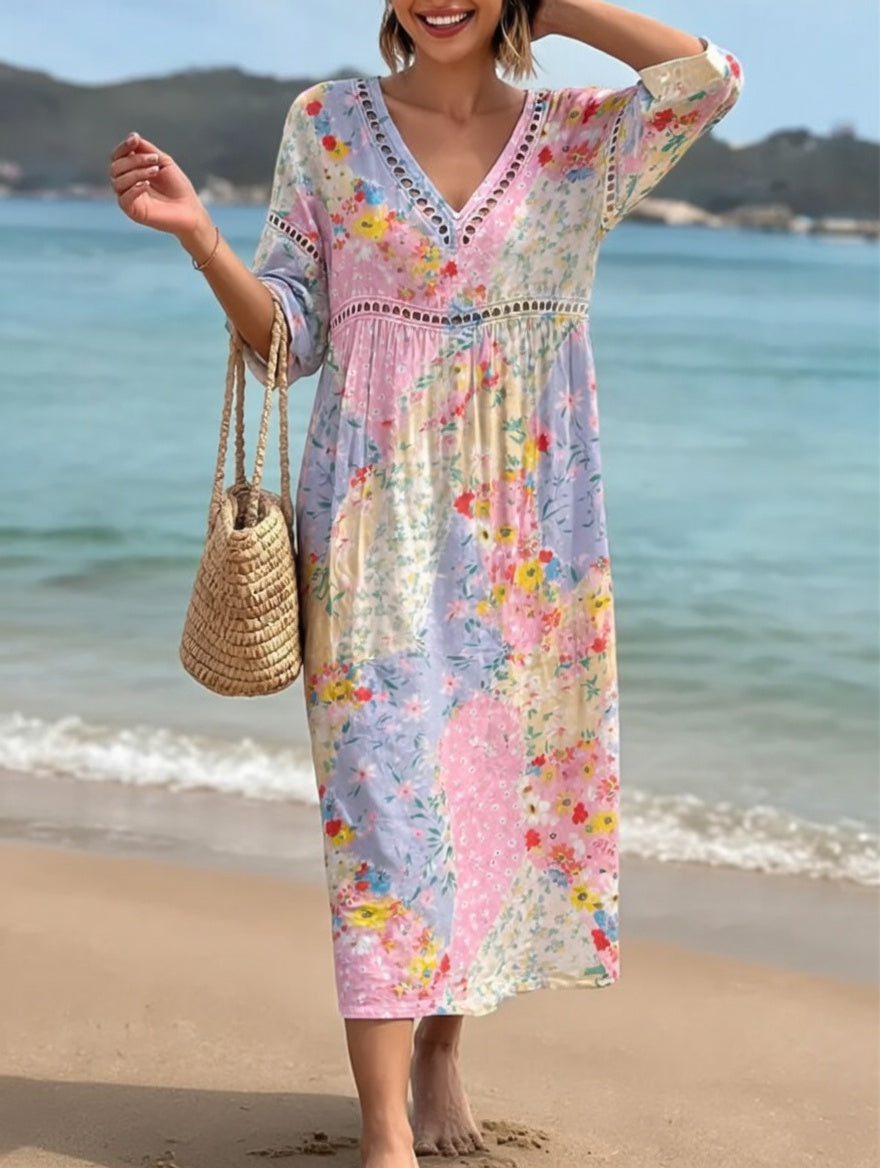 Lysiane™ — Flowy floral dress with summery charm