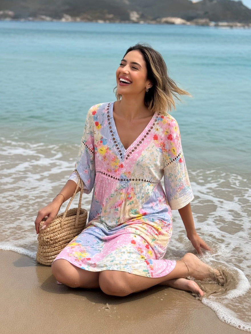 Lysiane™ — Flowy floral dress with summery charm