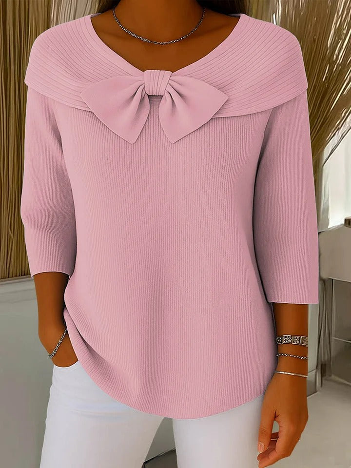 Tivella™ | sweater with Bow and crew neck