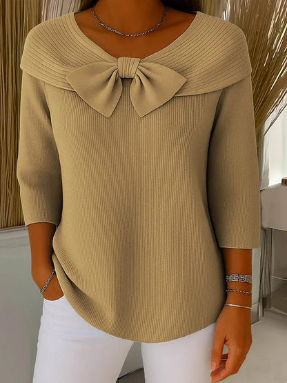 Tivella™ | sweater with Bow and crew neck