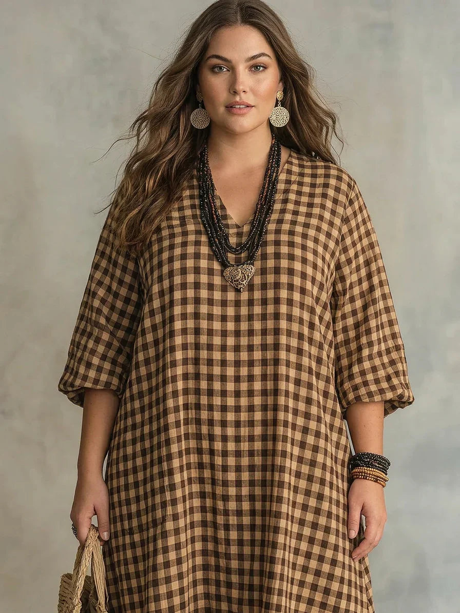 Mila | Maxi Checkered Dress