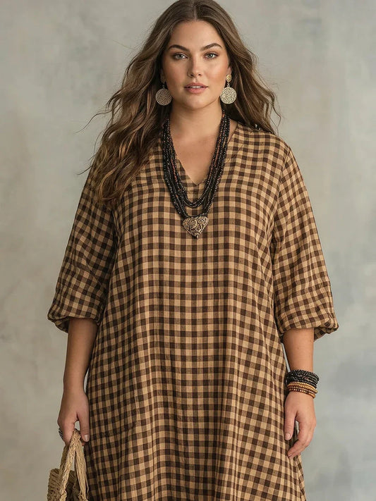 Mila | Maxi Checkered Dress