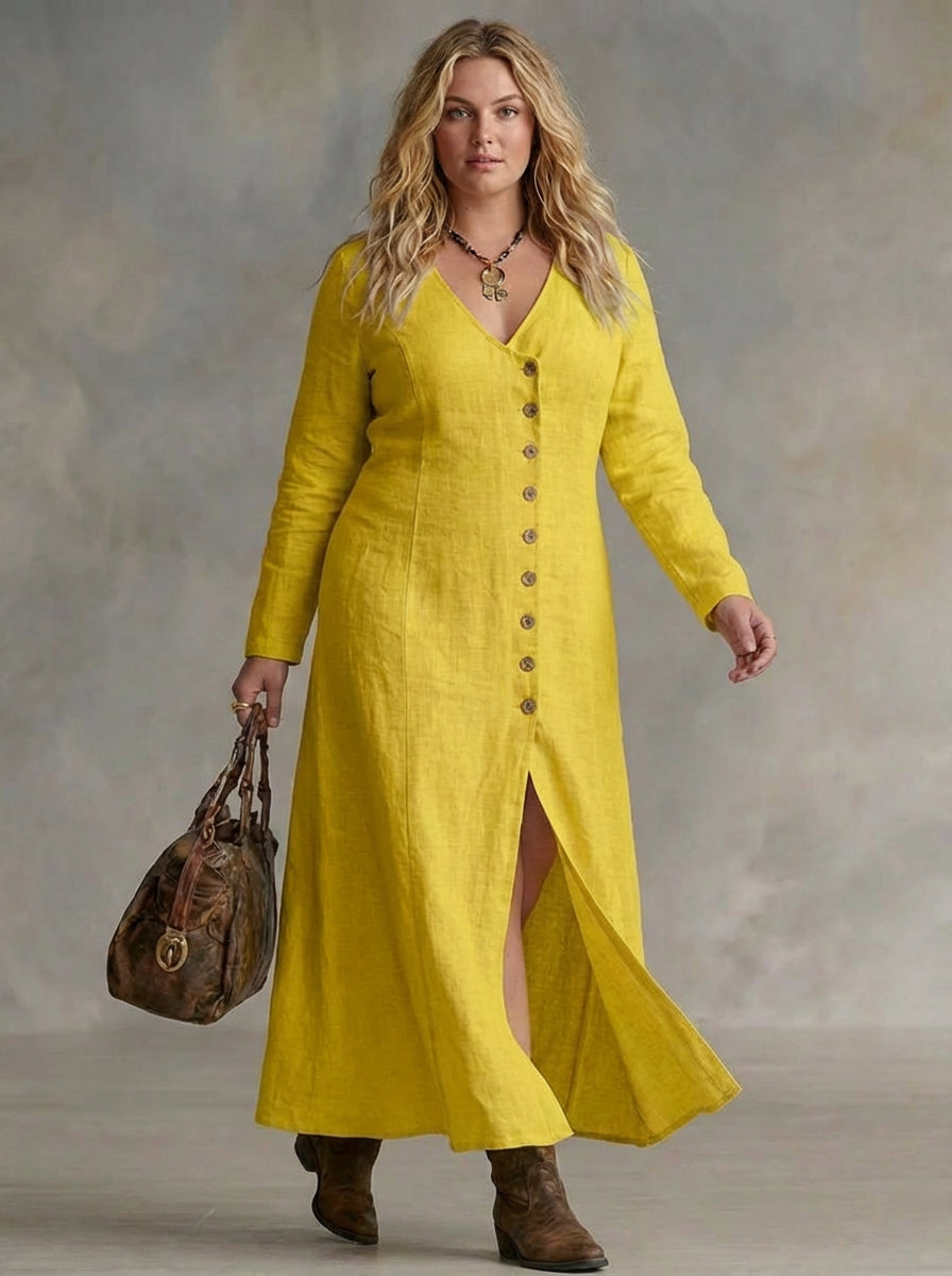 Elara | Buttoned Maxi Dress