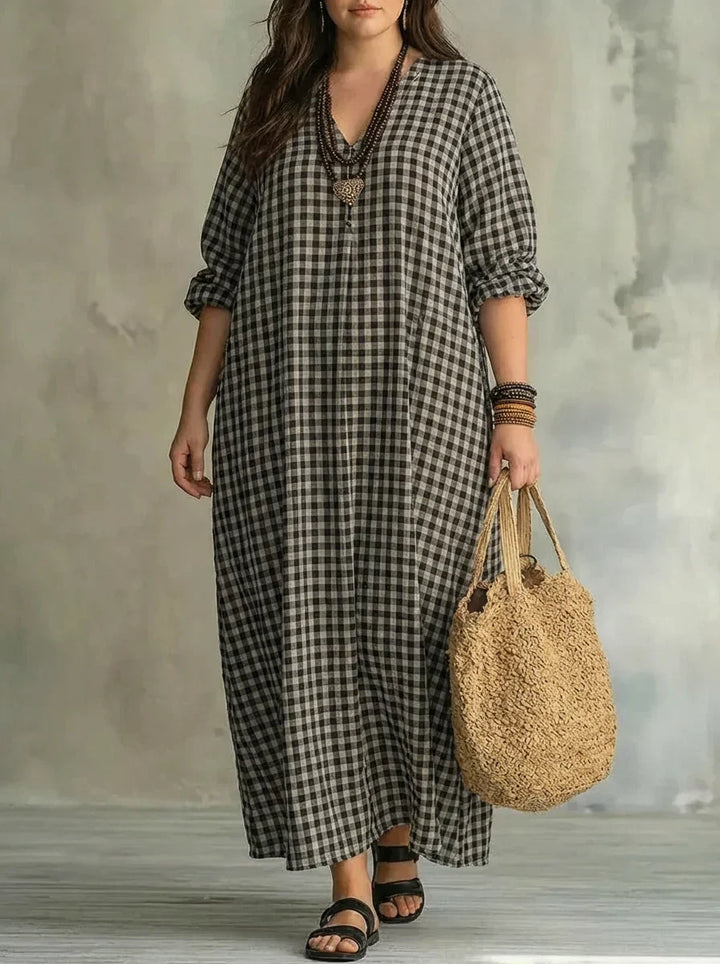 Mila | Maxi Checkered Dress