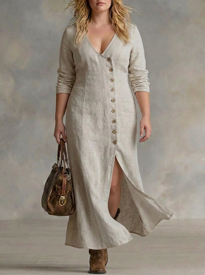 Elara | Buttoned Maxi Dress