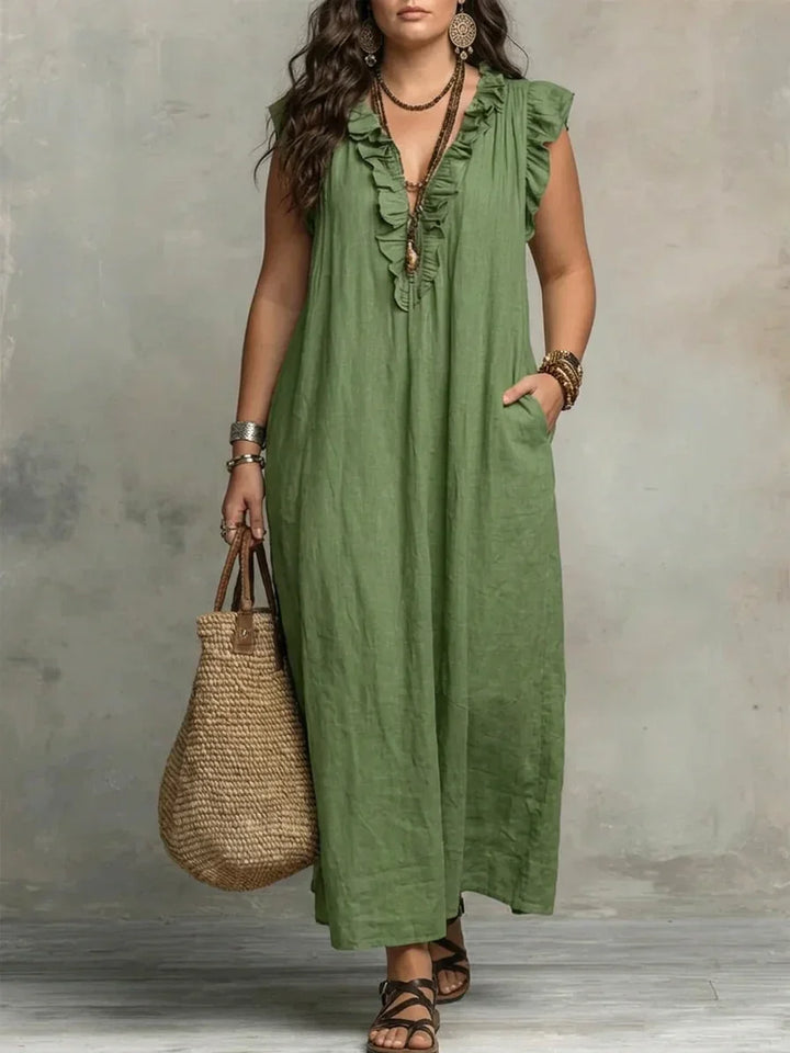 Sienna | Bohemian Maxi Dress with Ruffles