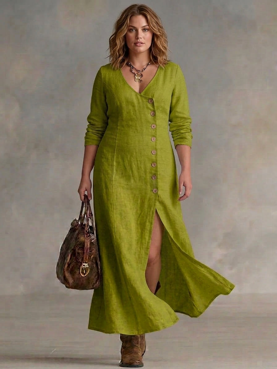Elara | Buttoned Maxi Dress