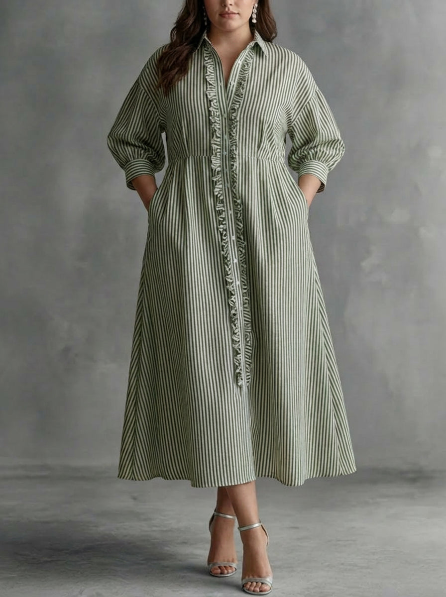Elin | Striped Maxi Dress