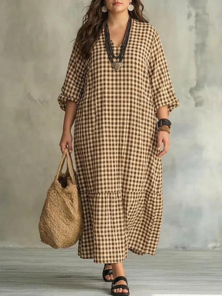 Mila | Maxi Checkered Dress