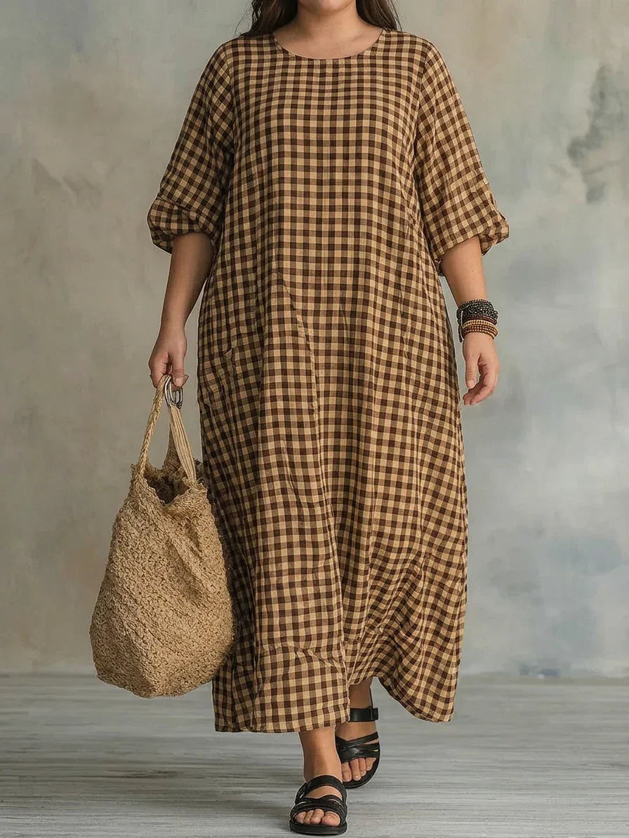 Mila | Maxi Checkered Dress