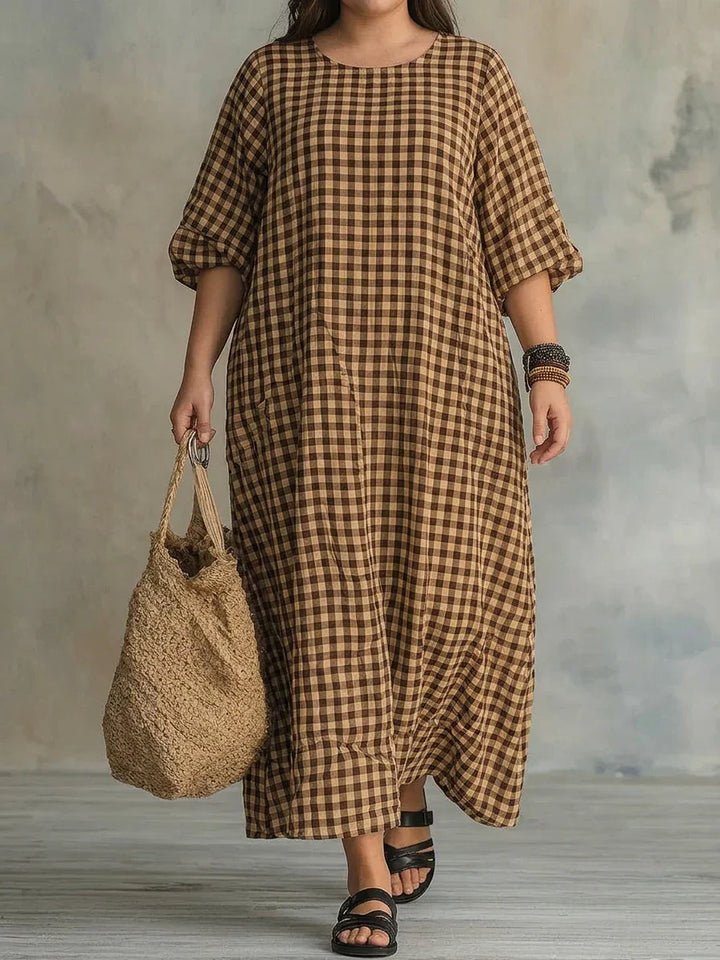 Mila | Maxi Checkered Dress