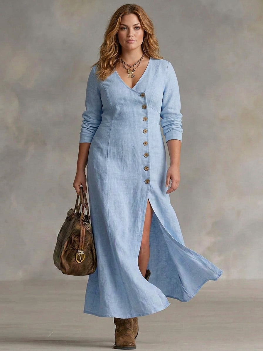 Elara | Buttoned Maxi Dress