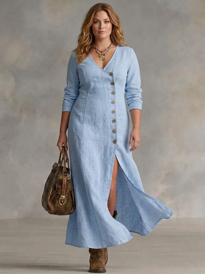 Elara | Buttoned Maxi Dress