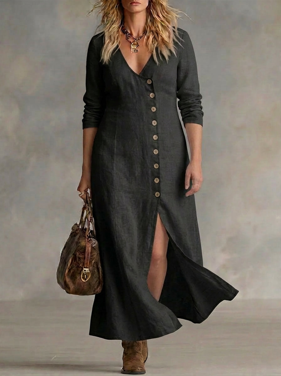 Elara | Buttoned Maxi Dress