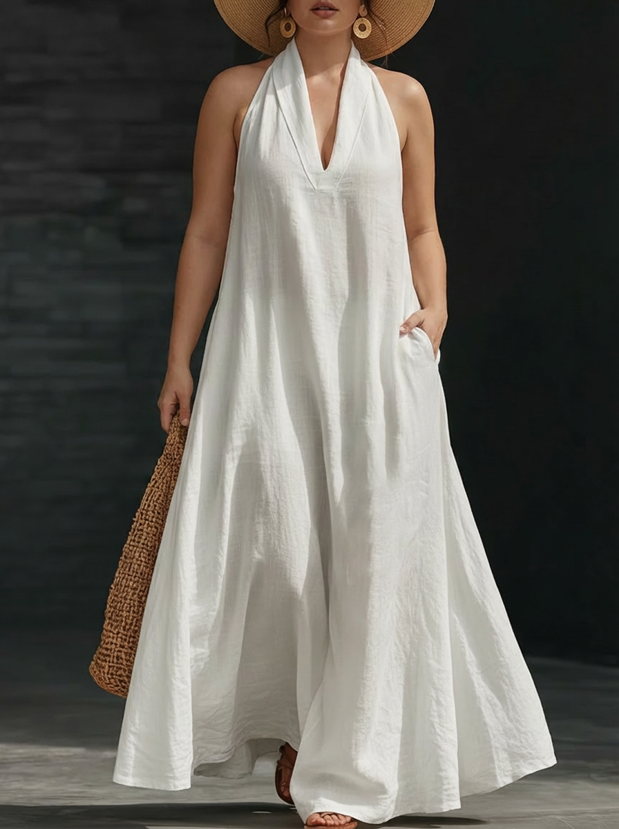 Aveline | Halter Neck Maxi Dress