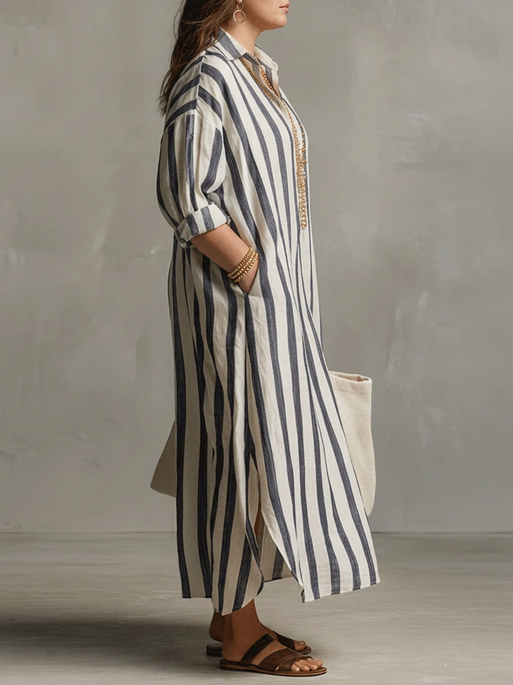 Liora | Oversized Maxi Striped Dress