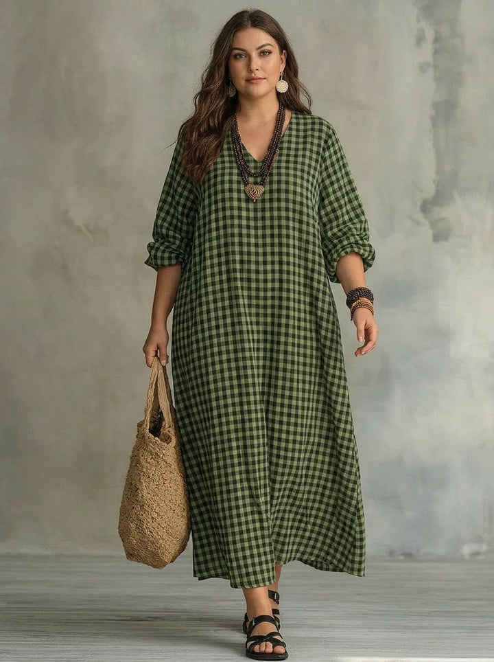 Mila | Maxi Checkered Dress