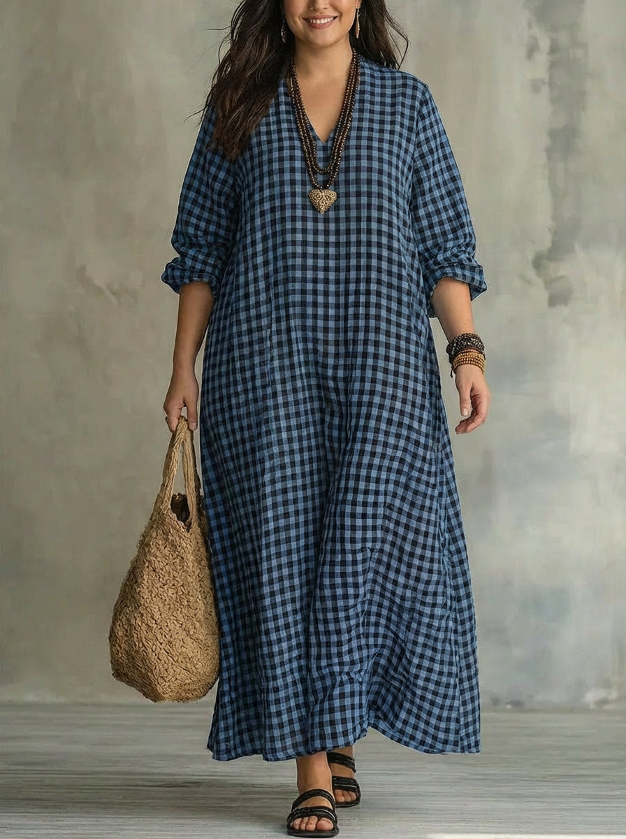 Mila | Maxi Checkered Dress