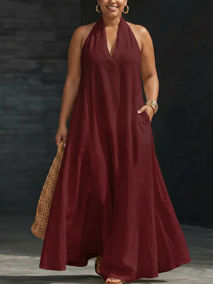 Aveline | Halter Neck Maxi Dress