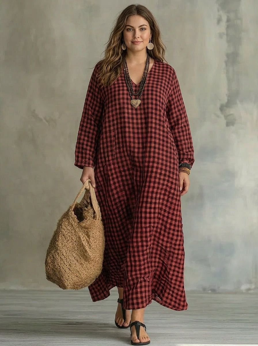 Mila | Maxi Checkered Dress