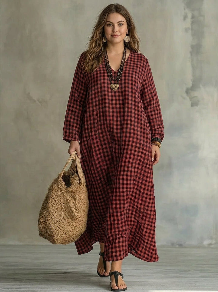 Mila | Maxi Checkered Dress