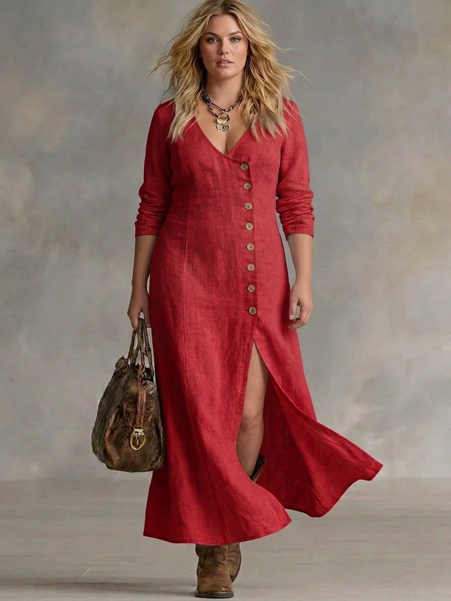 Elara | Buttoned Maxi Dress