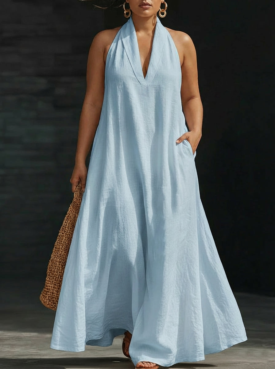 Aveline | Halter Neck Maxi Dress