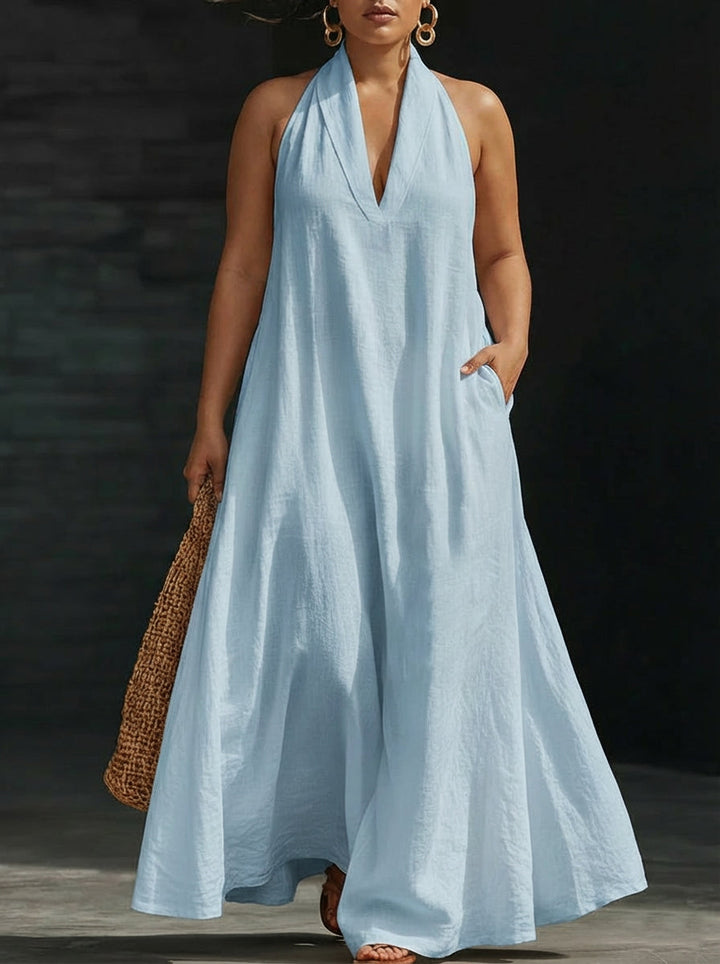 Aveline | Halter Neck Maxi Dress