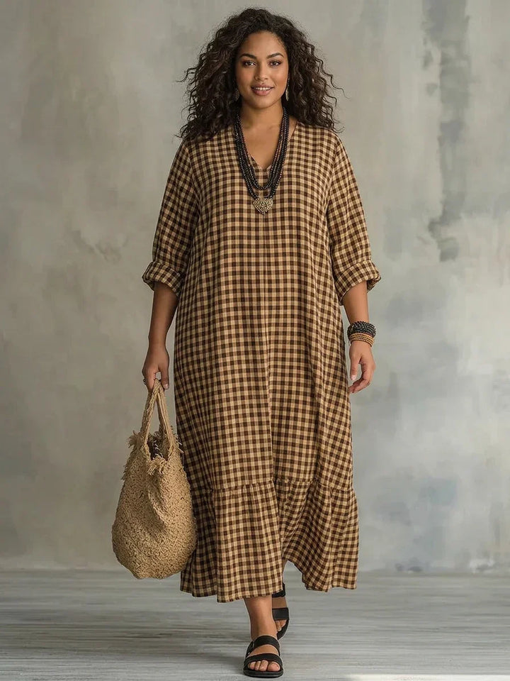Mila | Maxi Checkered Dress
