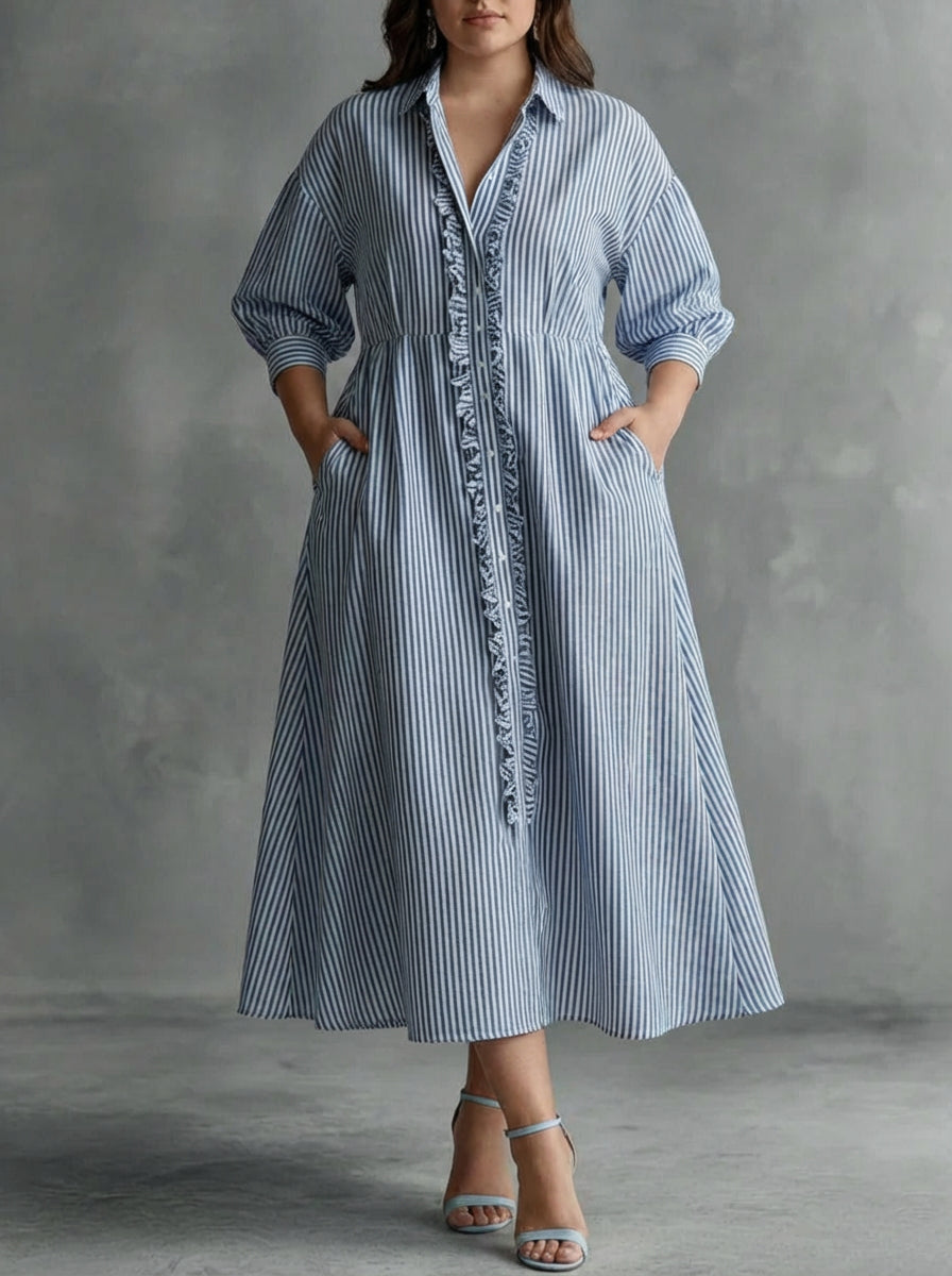 Elin | Striped Maxi Dress