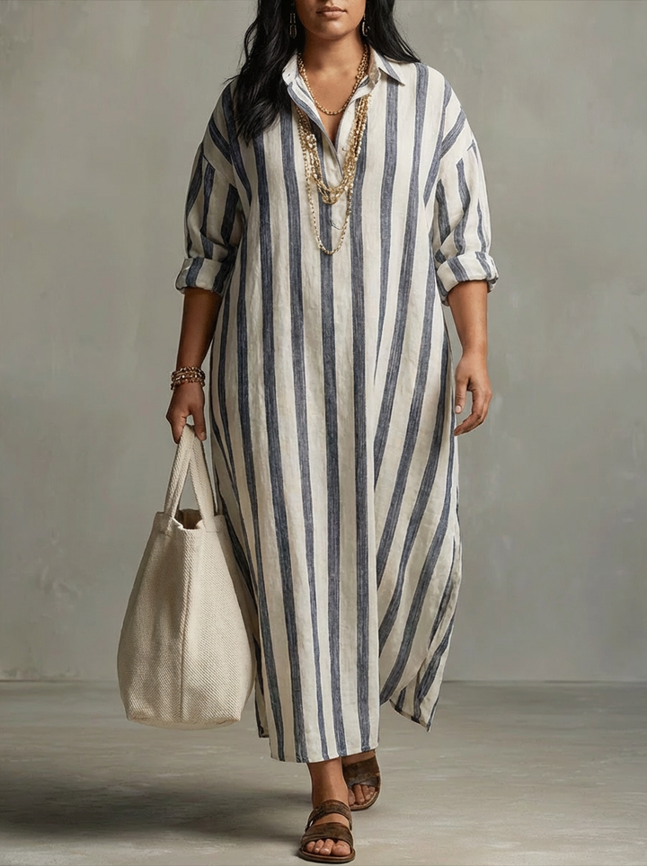 Liora | Oversized Maxi Striped Dress