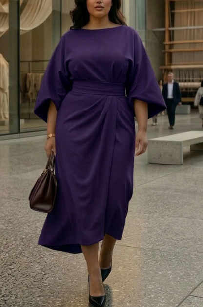 Matzliah | Elegant Lantern Sleeve Dress