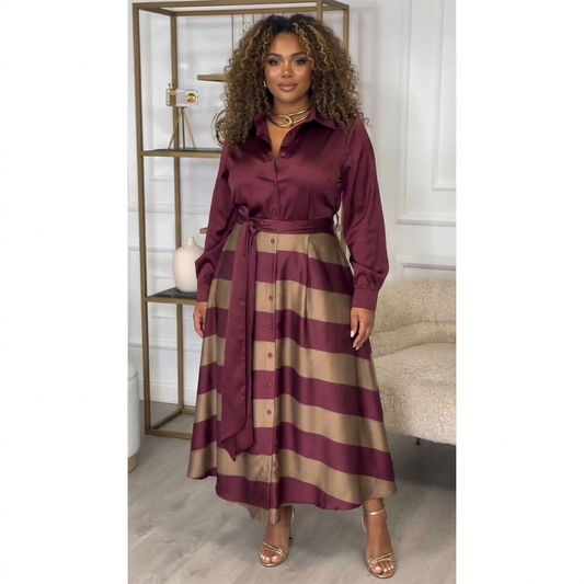 Yvonne | Striped Maxi Dress