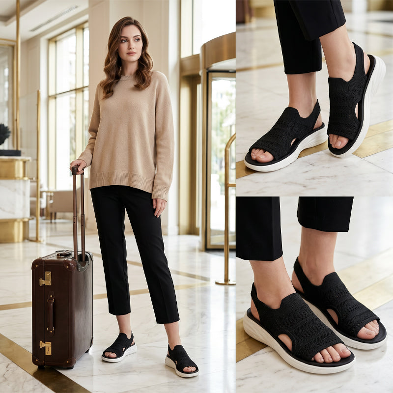 Anne™ | Platform sandals, made of breathable material for women