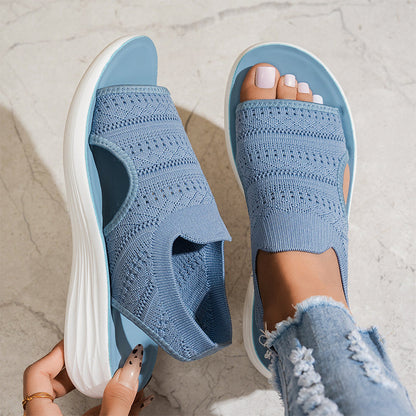 Anne™ | Platform sandals, made of breathable material for women