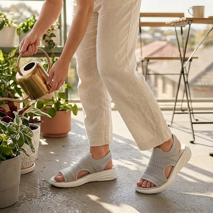 Anne™ | Platform sandals, made of breathable material for women
